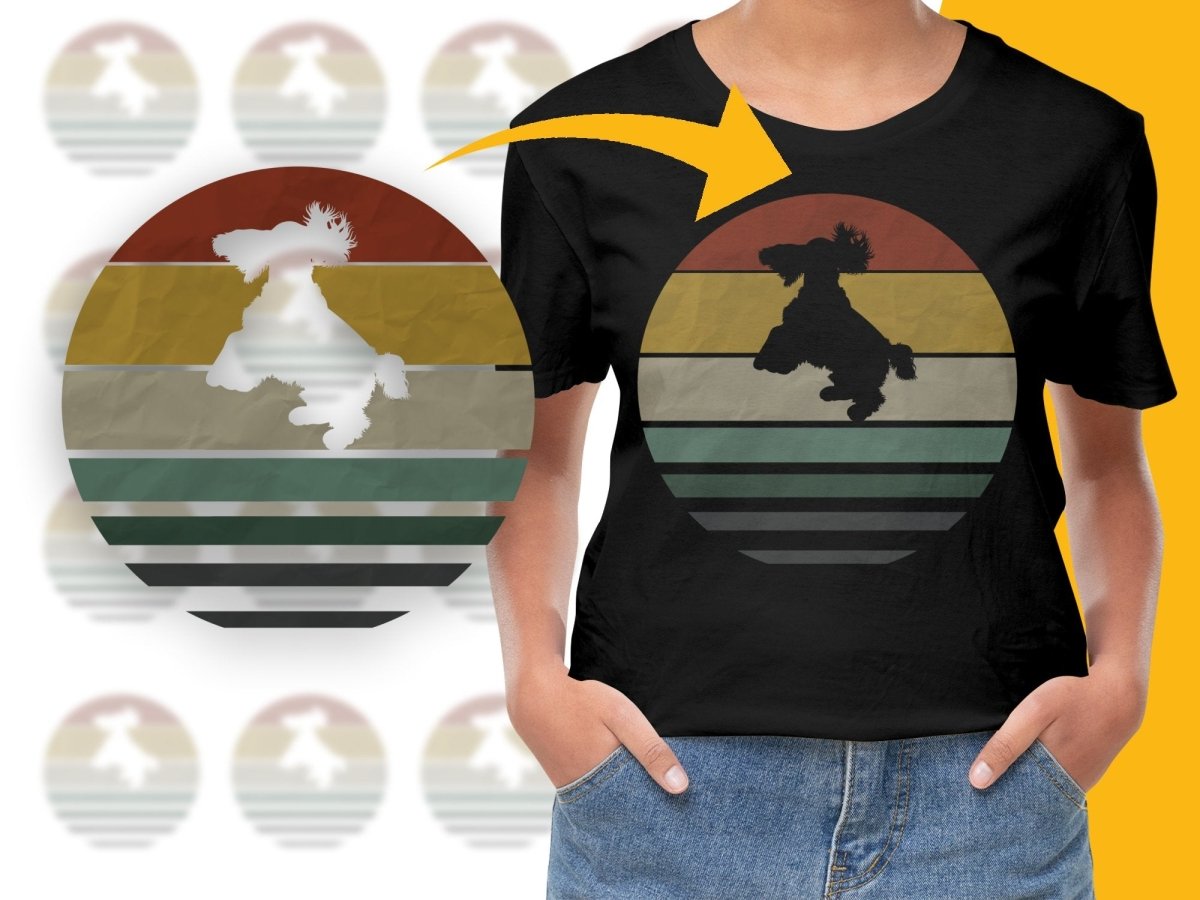 Retro Style Silhouette of Poodle Dog PNG File - Teepew