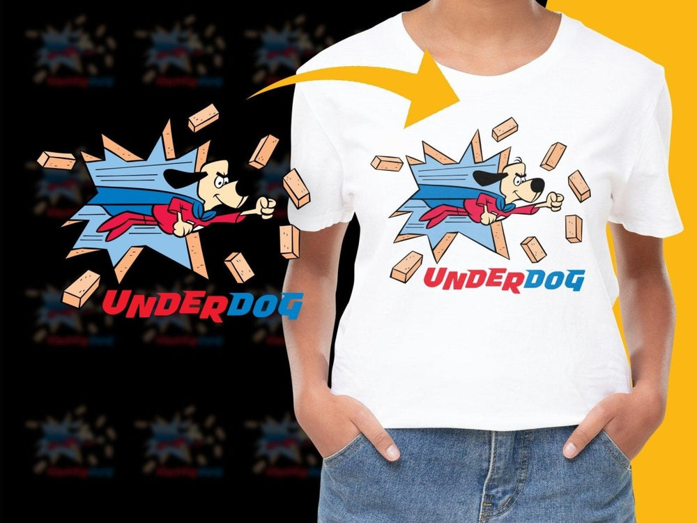 Retro Underdog Breaking Through Wall Graphic PNG File - Teepew