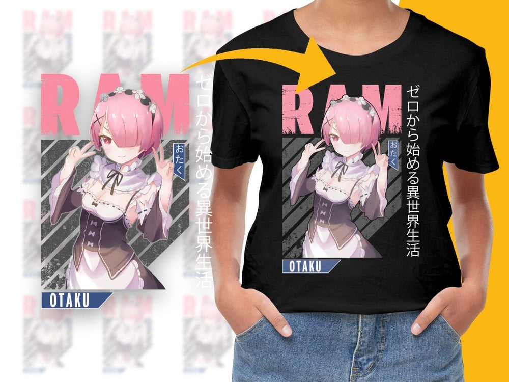 Re:Zero Anime Ram Character PNG File - Teepew
