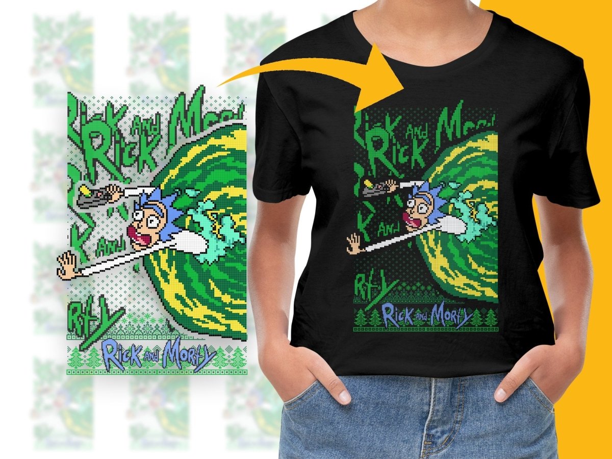 Rick and Morty Christmas Rick Portal Adventure PNG File - Teepew