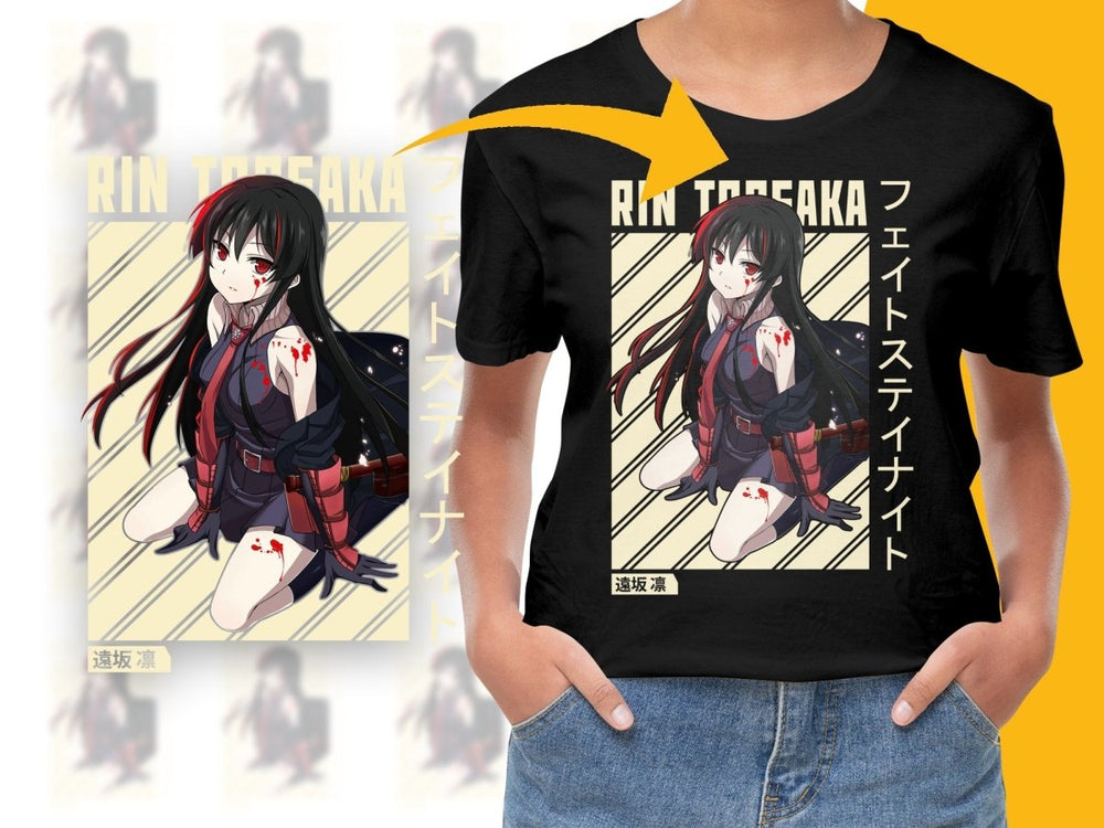 Rin Tohsaka Bloody Kneeling PNG File - Teepew