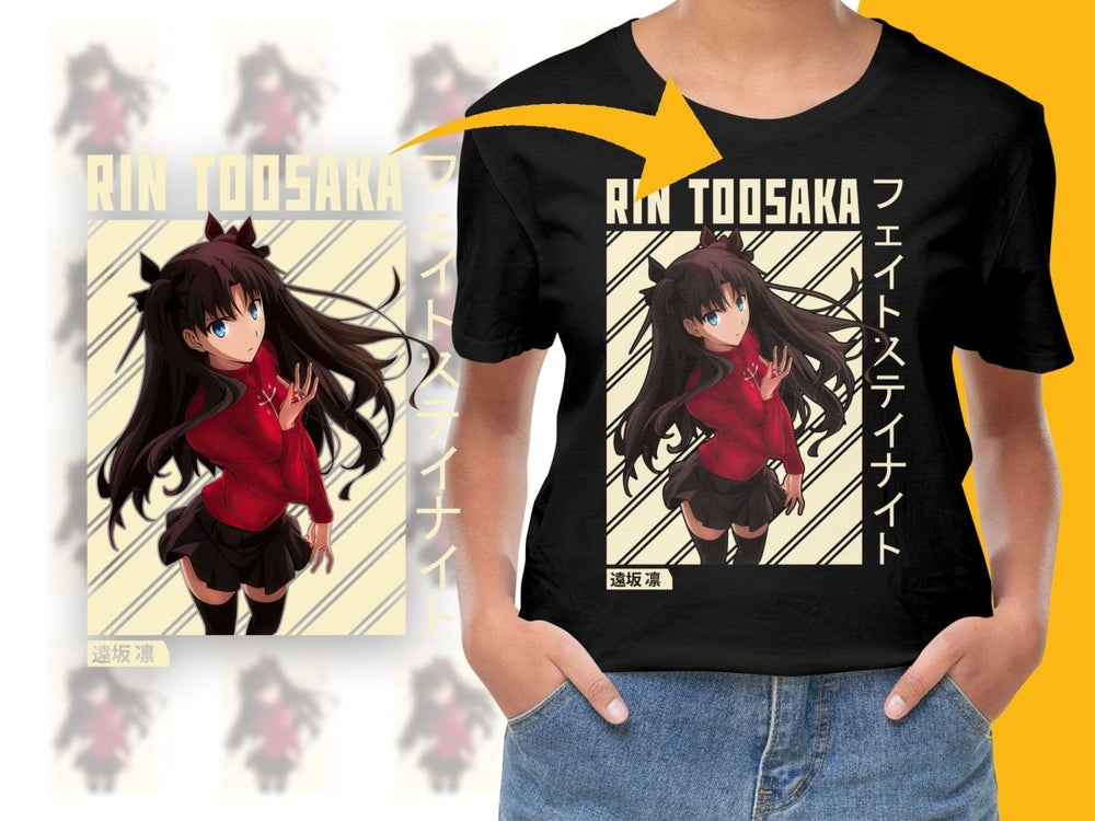Rin Toosaka Fate Stay Night Anime Character PNG Digital - Teepew