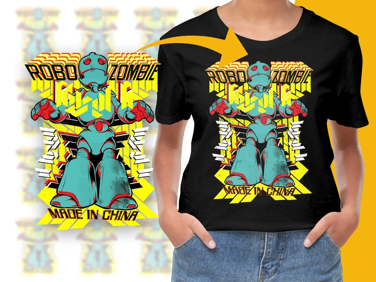 Robo Zombie Made in China Graphic PNG File - Teepew
