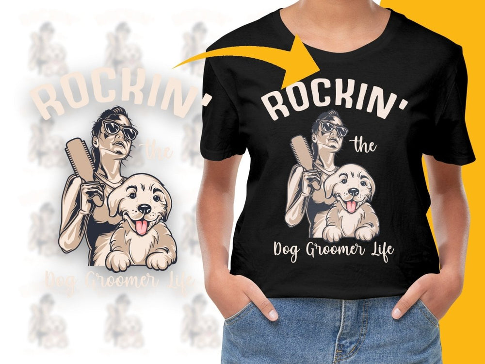 Rockin' the Dog Groomer Life PNG File - Teepew