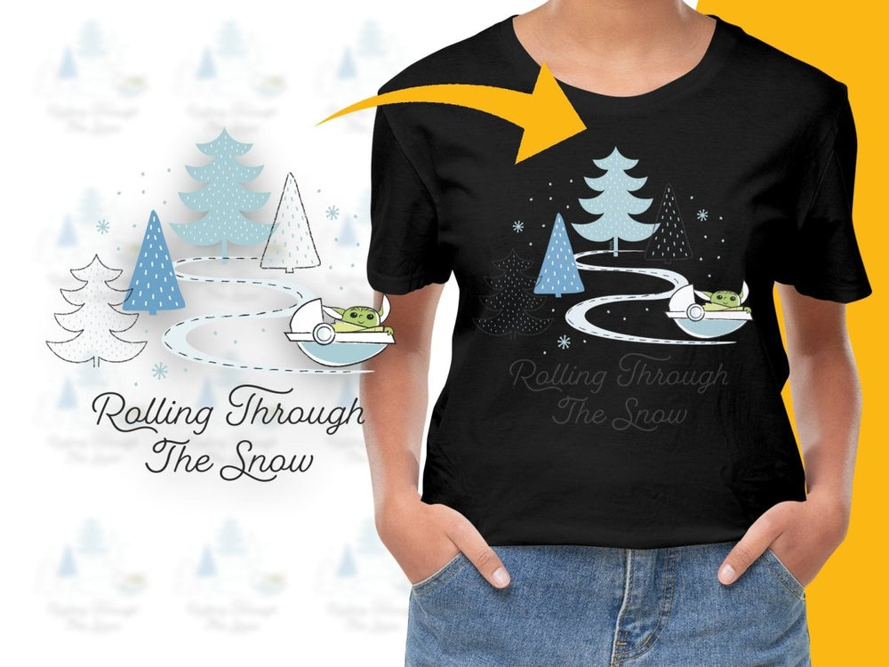 Rolling Through The Snow Christmas Yoda PNG File - Teepew