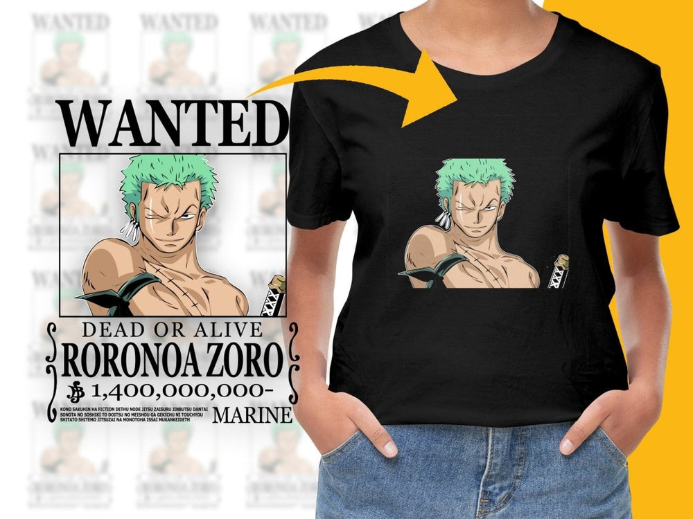 Roronoa Zoro Dead or Alive Wanted Poster PNG File - Teepew
