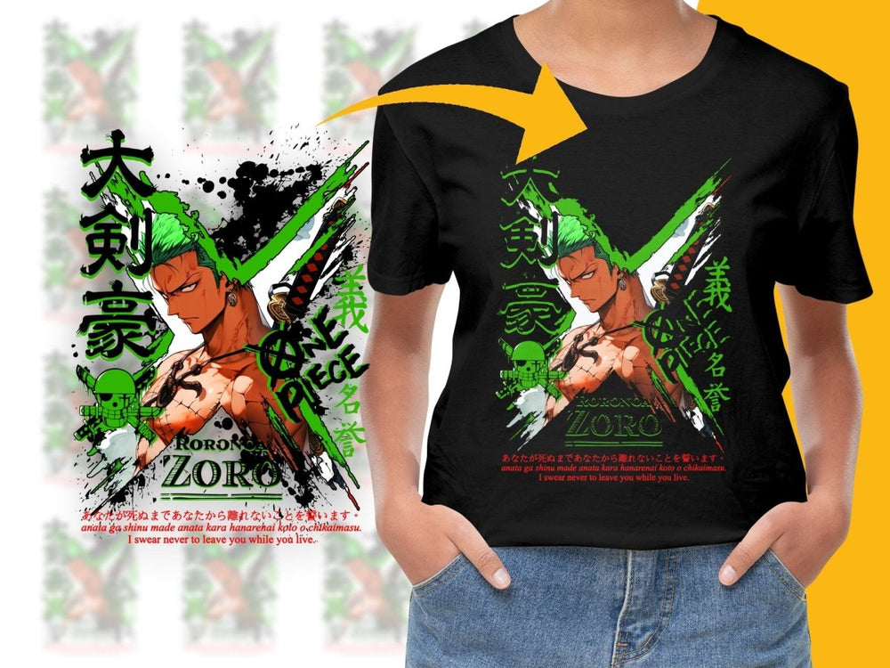 Roronoa Zoro Graphic One Piece Anime Art PNG File - Teepew