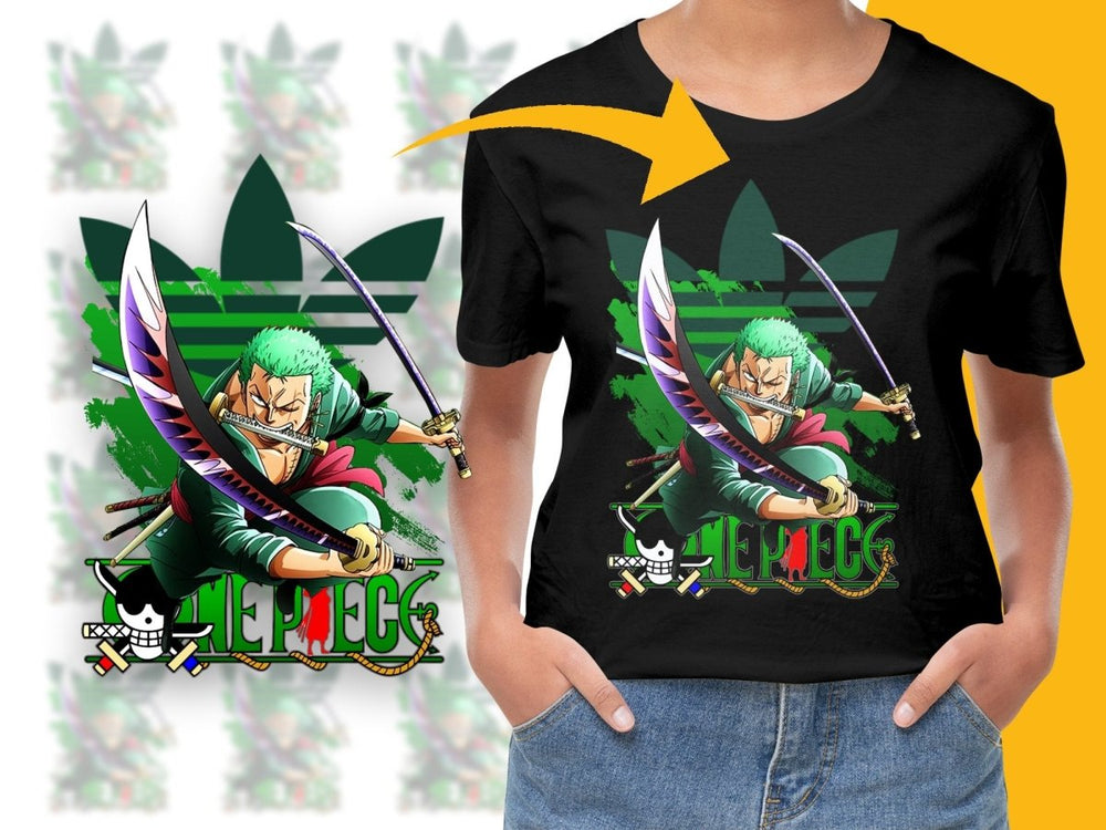 Roronoa Zoro Green Colorful Graphic Anime PNG File - Teepew