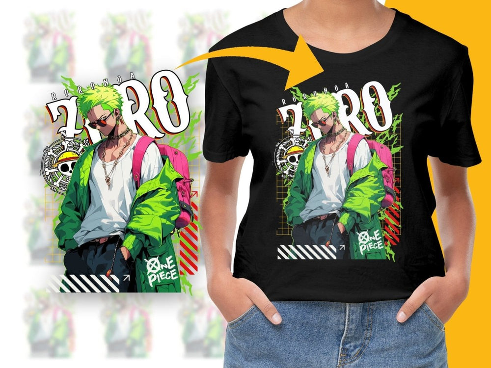 Roronoa Zoro One Piece Fashion Streetwear PNG File - Teepew