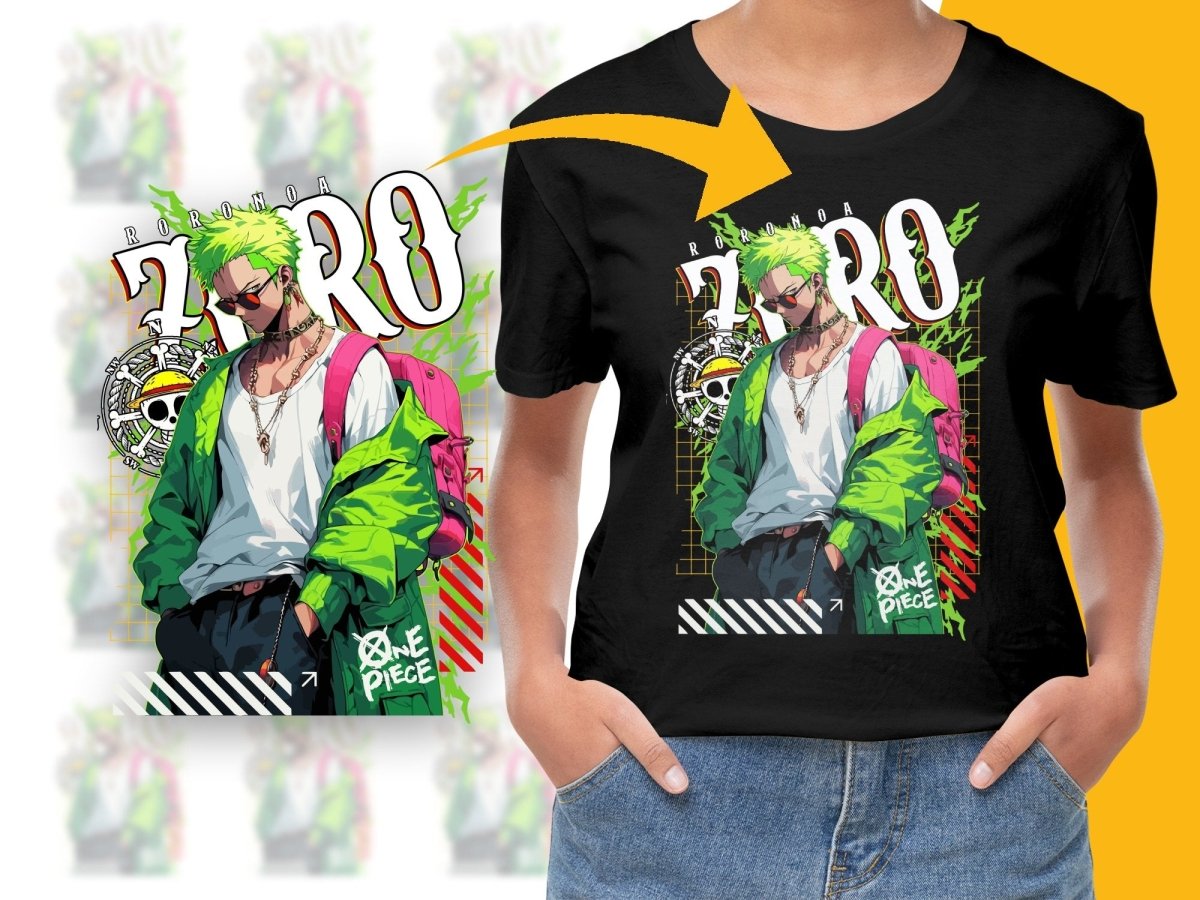 Roronoa Zoro One Piece Fashion Streetwear PNG File - Teepew
