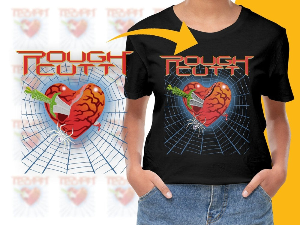 Rough Cutt Band Heart Web Design Graphic PNG File - Teepew