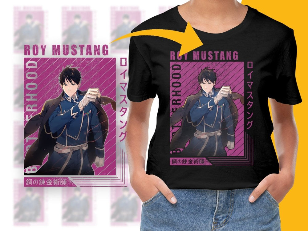 Roy Mustang Brotherhood Anime Character PNG Digital - Teepew