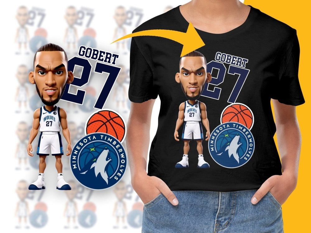 Rudy Gobert Minnesota Timberwolves Basketball Player PNG File - Teepew