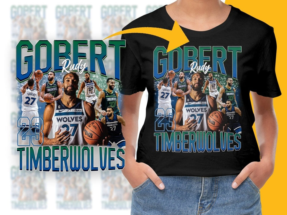 Rudy Gobert Minnesota Timberwolves Basketball Star Bootleg Graphic PNG File - Teepew
