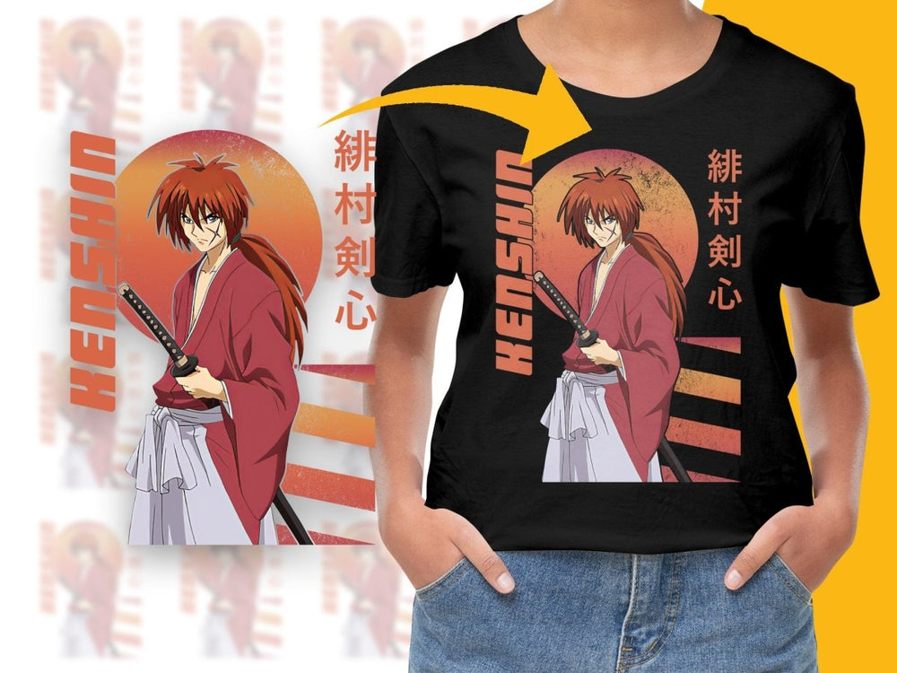 Rurouni Kenshin Character Digital Art PNG 300 DPI Digital - Teepew