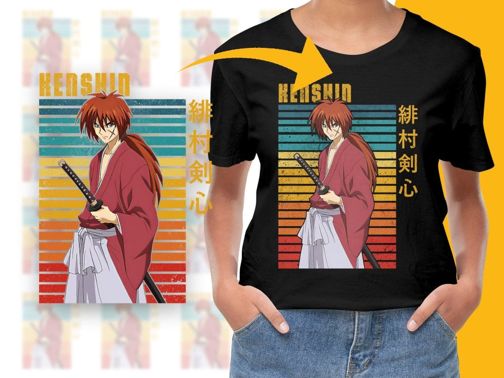 Rurouni Kenshin Himura Kenshin Art PNG Digital Download Digital - Teepew