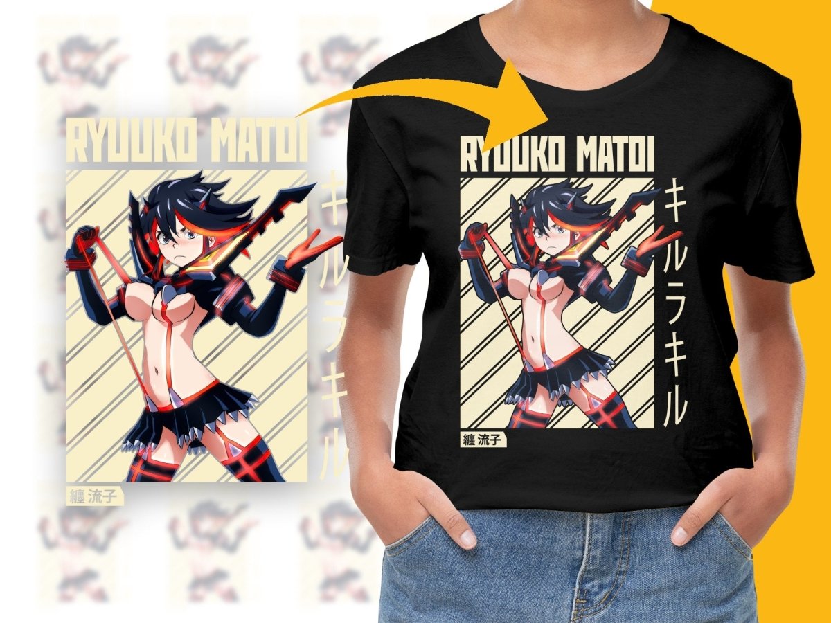 Ryuko Matoi Kill la Kill Anime Character PNG Digital - Teepew