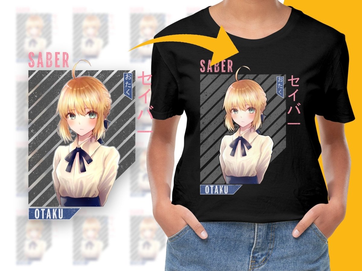 Saber Anime Character PNG File - Teepew