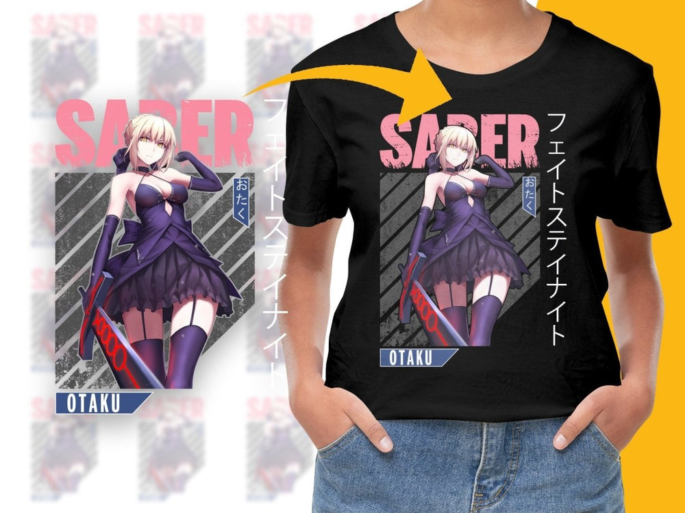 Saber Anime Character PNG File - Teepew