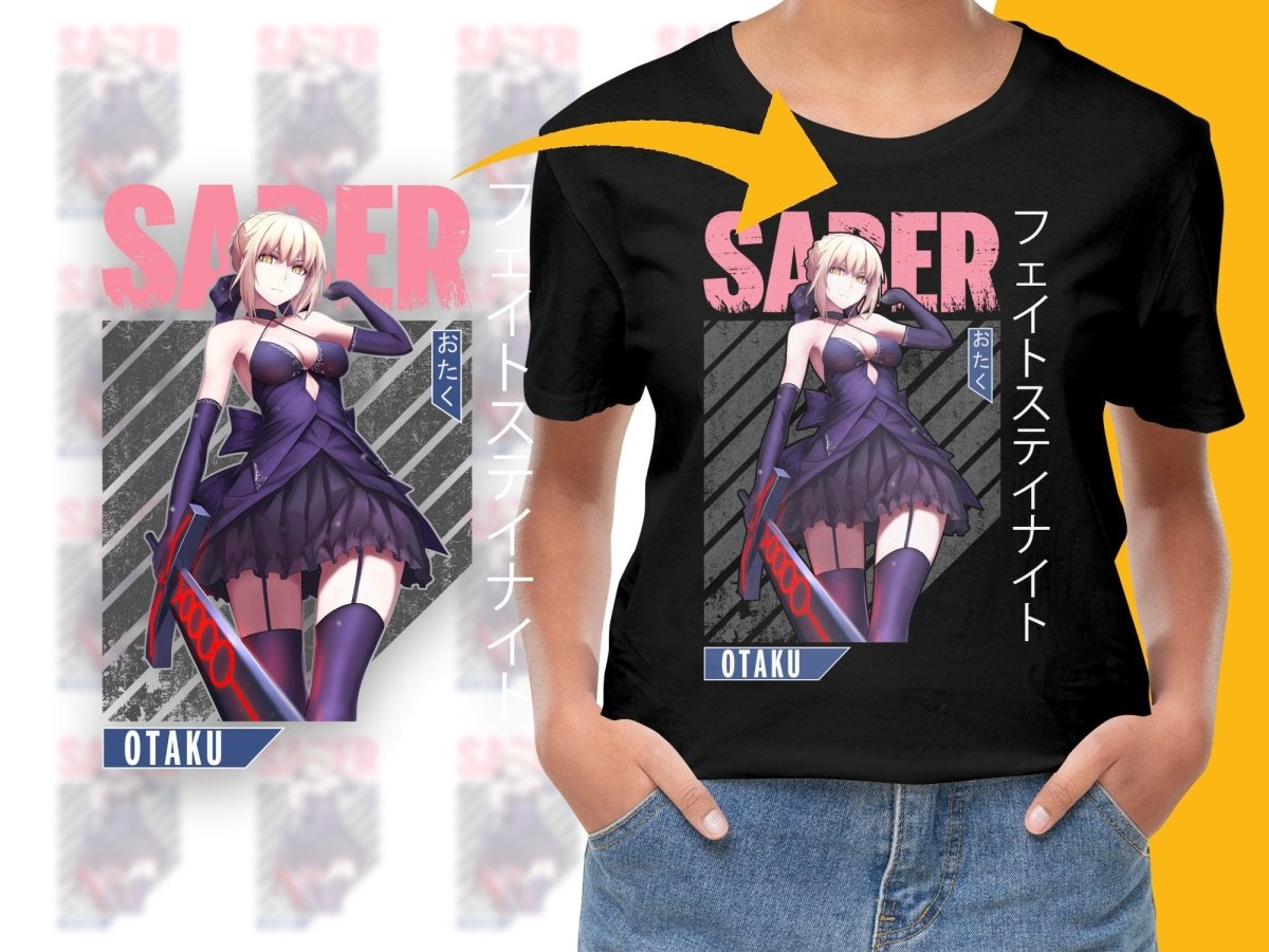 Saber Anime Character PNG File - Teepew