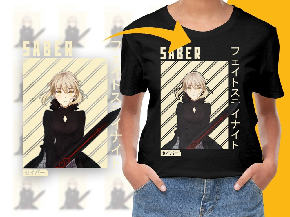 Saber Character Anime Poster PNG File - Teepew