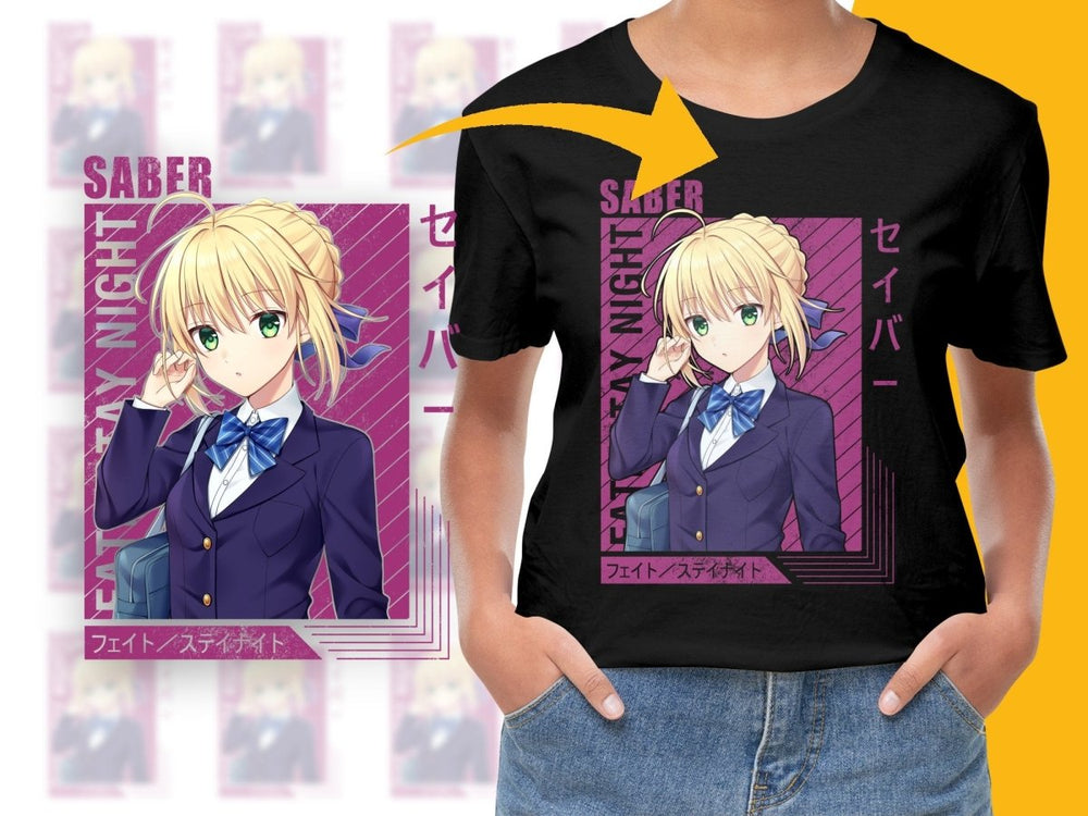 Saber Fate Stay Night Anime Character Digital - Teepew