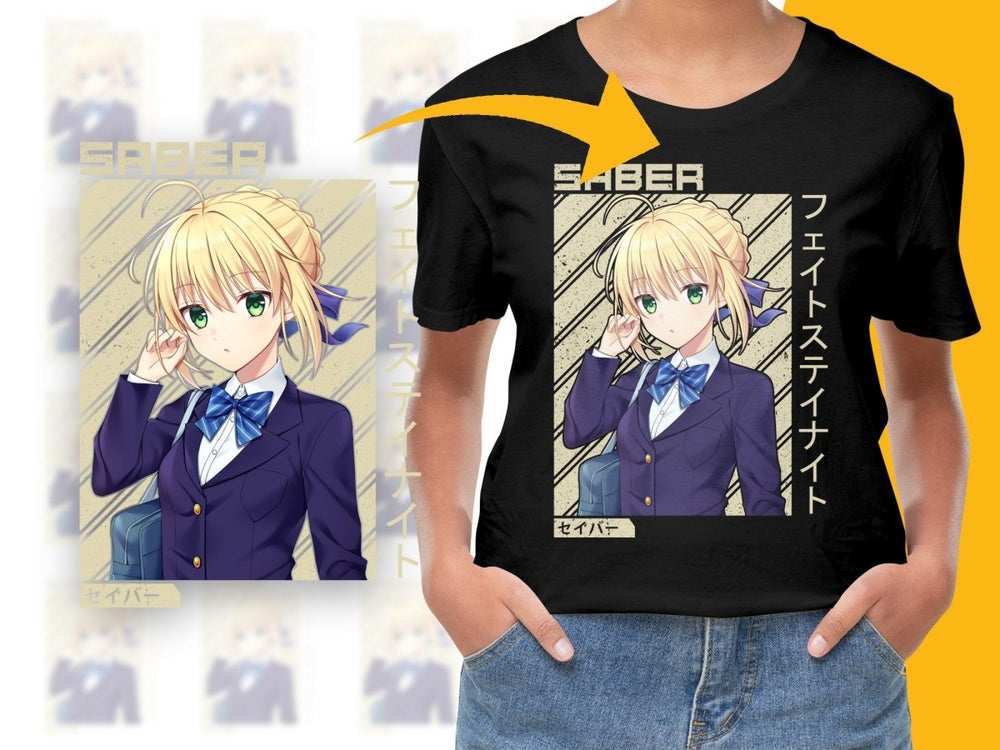 Saber Fate Stay Night Anime Character PNG Digital - Teepew
