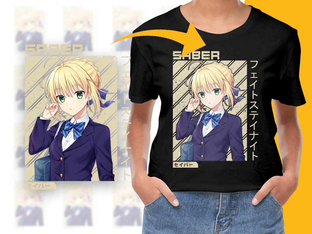 Saber Fate Stay Night Anime Character PNG Digital - Teepew
