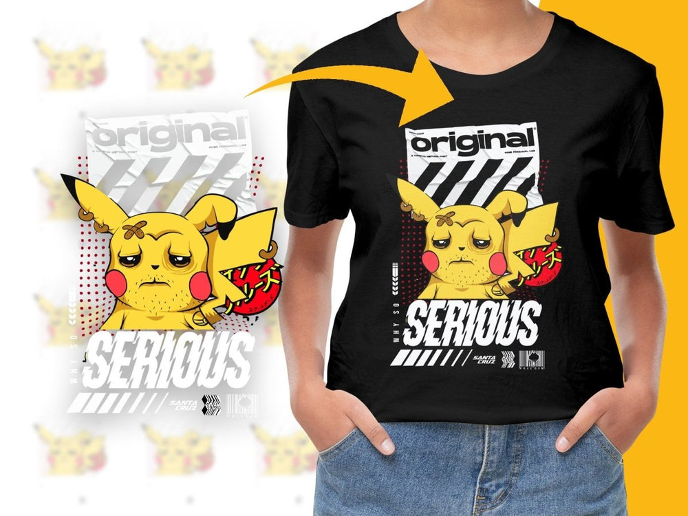 Sad Pikachu Graphic Design PNG File - Teepew