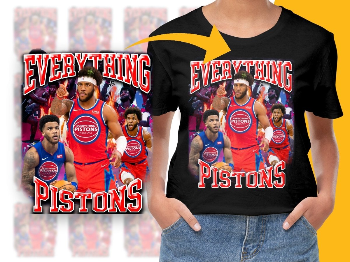 Saddiq Bey Everything Pistons Basketball Superstar Bootleg PNG File - Teepew