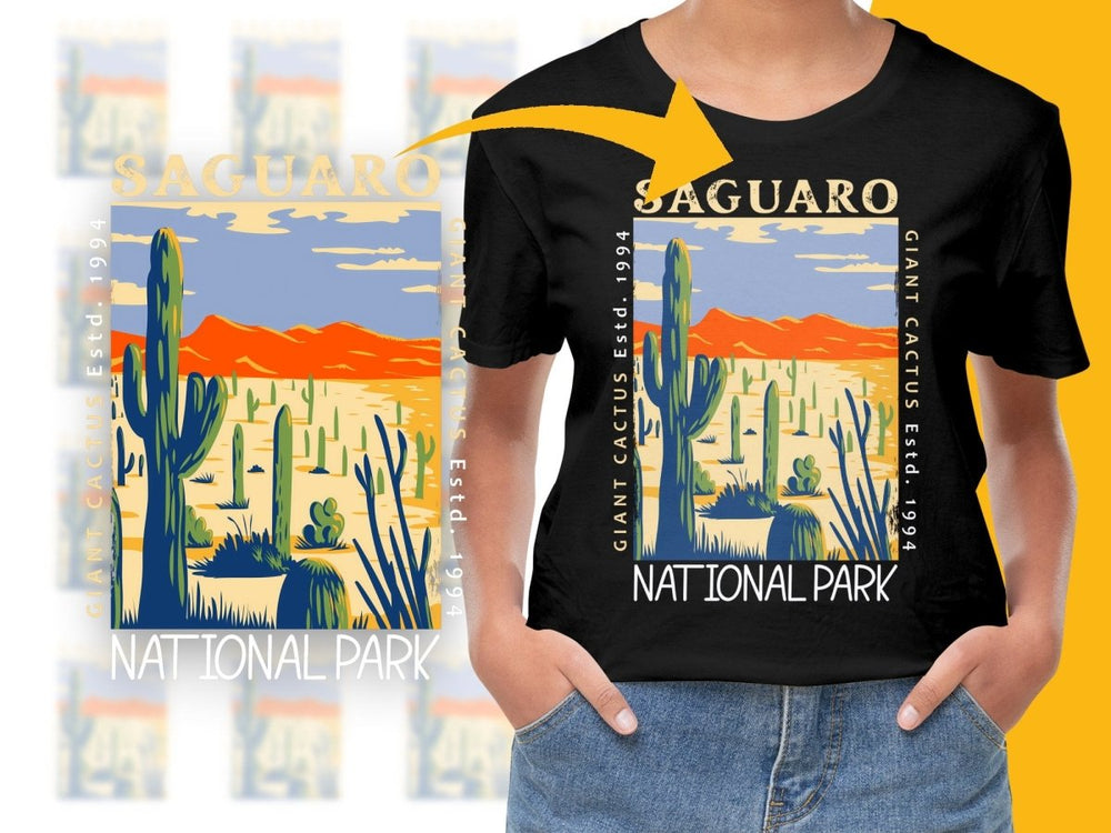 Saguaro National Park Vintage Design Graphic PNG File - Teepew
