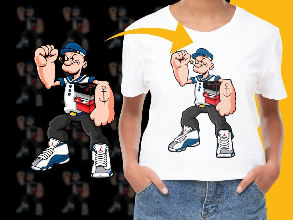 Sailor With Sneaker Boxes Graphic StreetWear PNG File - Teepew
