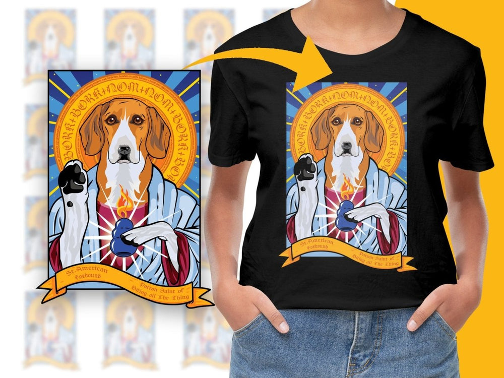 Saint American Foxhound Patron Saint of PNG File - Teepew
