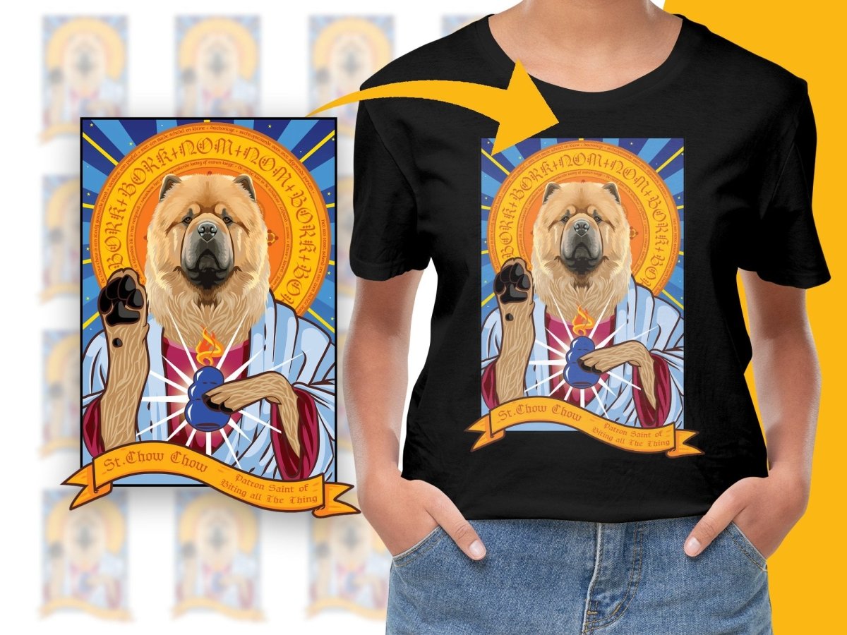 Saint Chow Chow Graphic Dog Art Print PNG File - Teepew