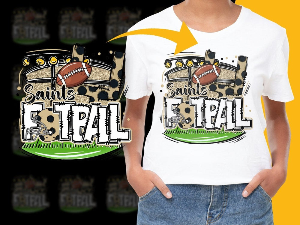 Saints Football Graphic Tee PNG File - Teepew