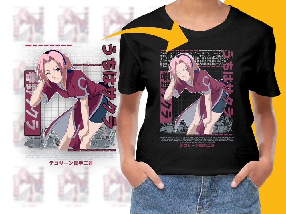 Sakura Haruno Anime Character Graphic PNG File - Teepew