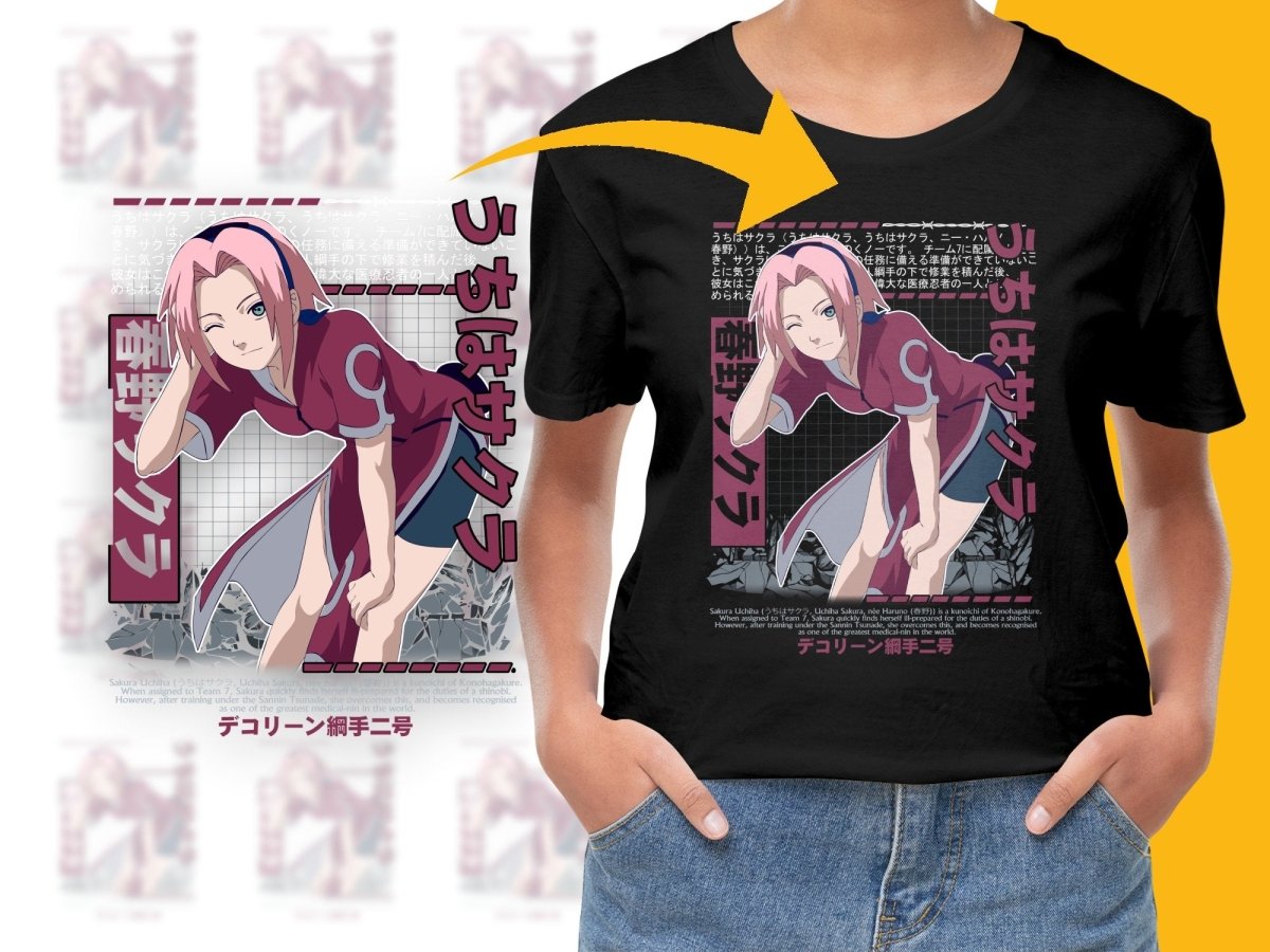 Sakura Haruno Anime Character Graphic PNG File - Teepew