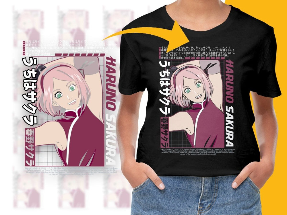Sakura Haruno Naruto Themed Graphic Anime PNG File - Teepew