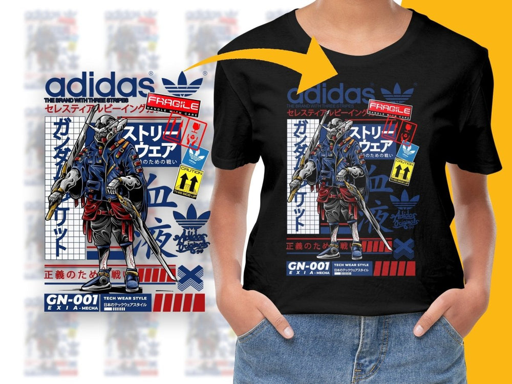 Samurai Techwear GN - 001 Exia Mecha PNG File - Teepew