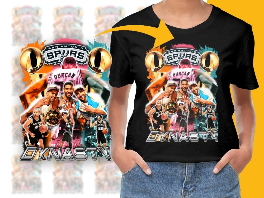 San Antonio Spurs Dynasty Graphic Tim Duncan PNG File - Teepew