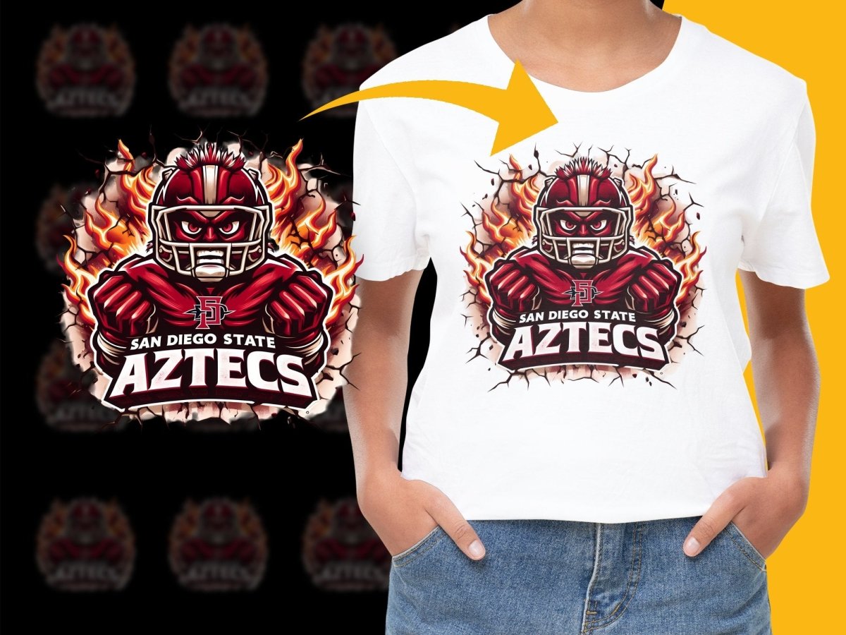 San Diego State Aztecs NCAA Football PNG File - Teepew