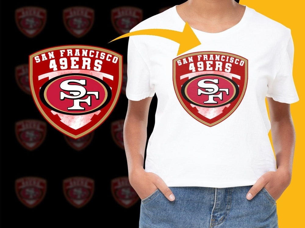 San Francisco 49ers Distinctive Shield Logo PNG File - Teepew