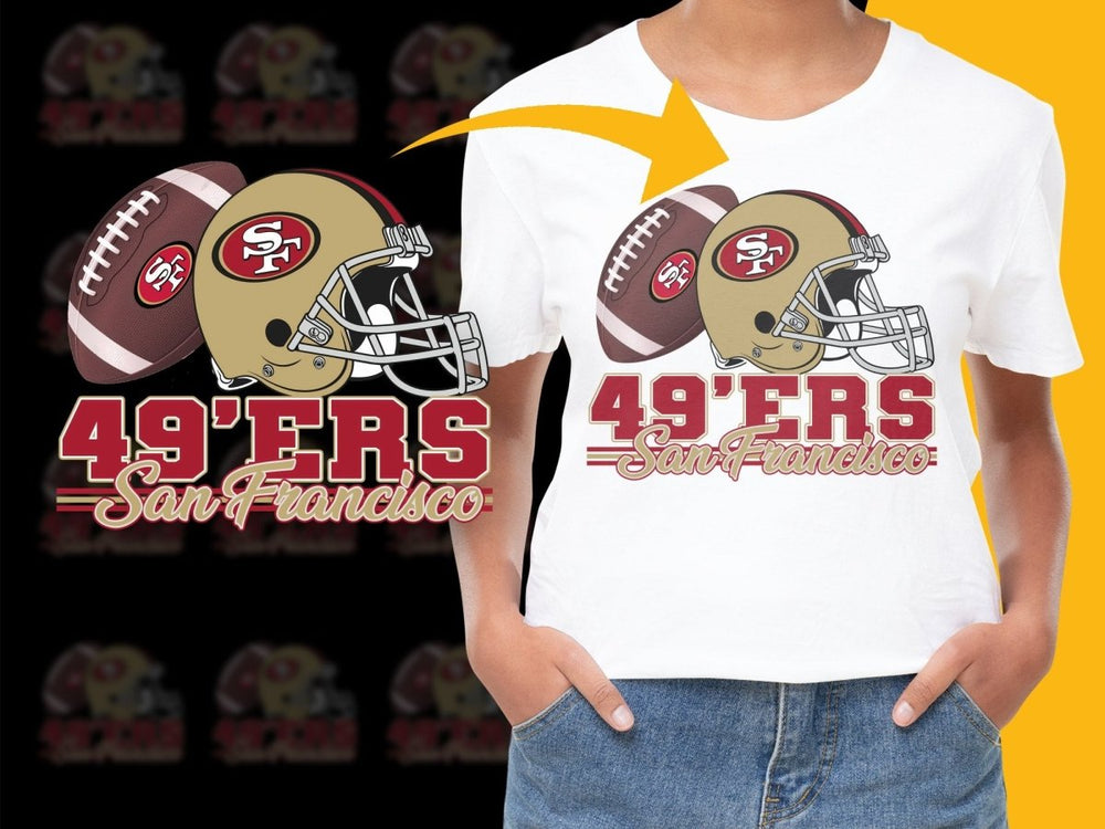 San Francisco 49ers Football Team Graphic PNG File - Teepew