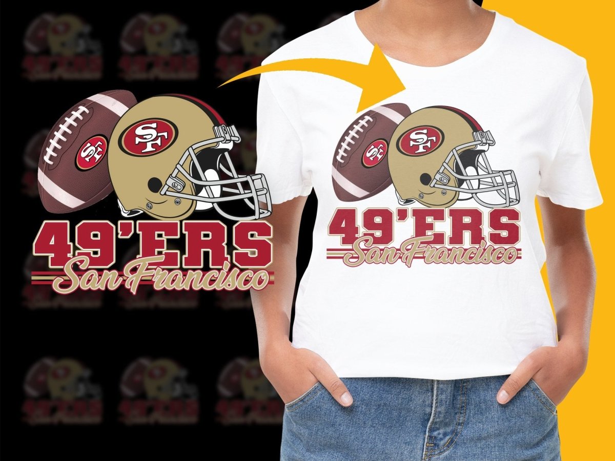 San Francisco 49ers Football Team Graphic PNG File - Teepew