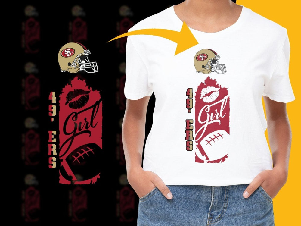 San Francisco 49ers Girl Football Fan PNG File - Teepew
