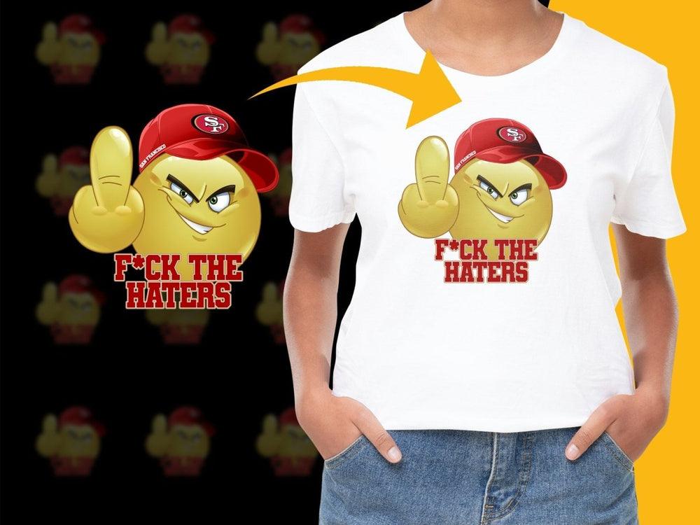 San Francisco 49ers Hat Emoji F*ck The Haters PNG File - Teepew