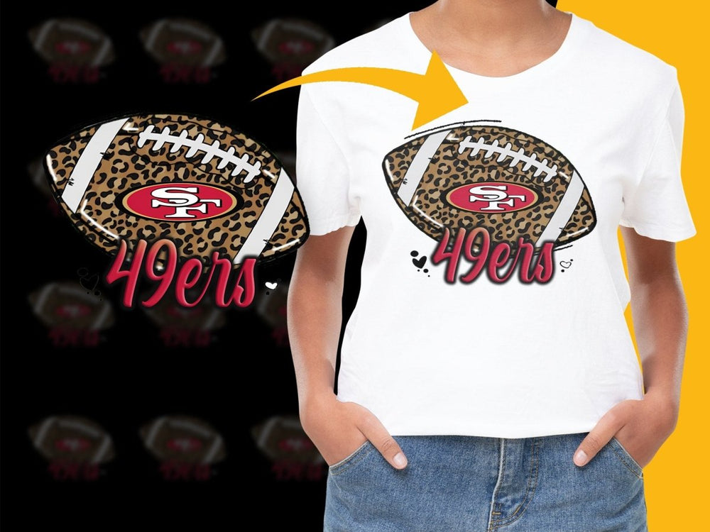 San Francisco 49ers Leopard Print Graphic PNG File - Teepew