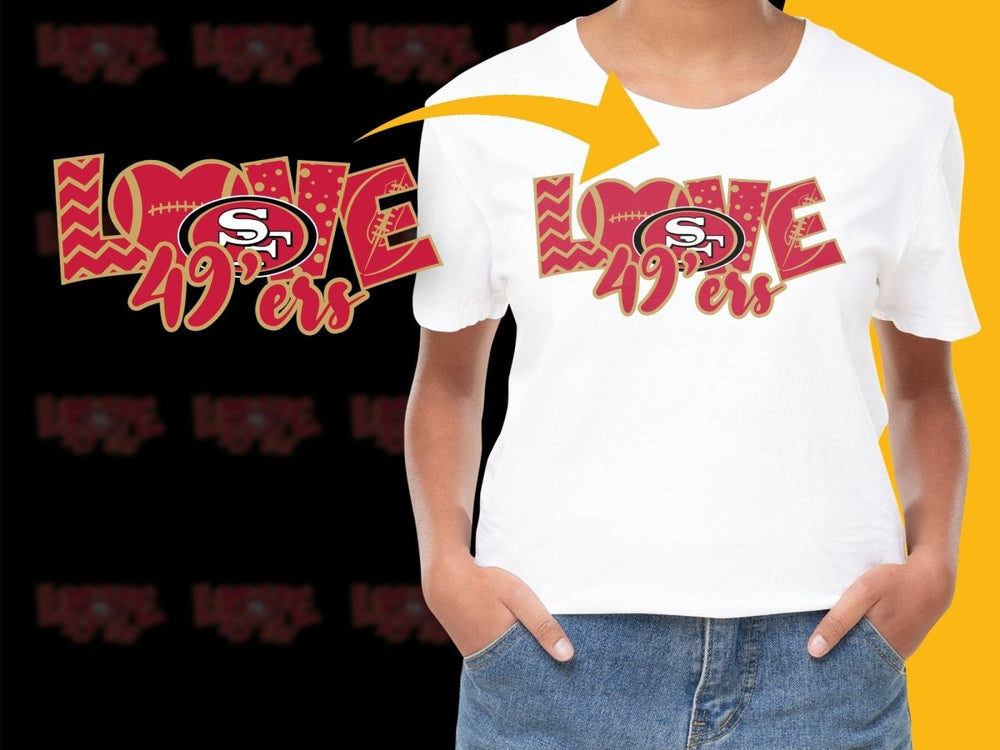 San Francisco 49ers Love Design Graphic PNG File - Teepew