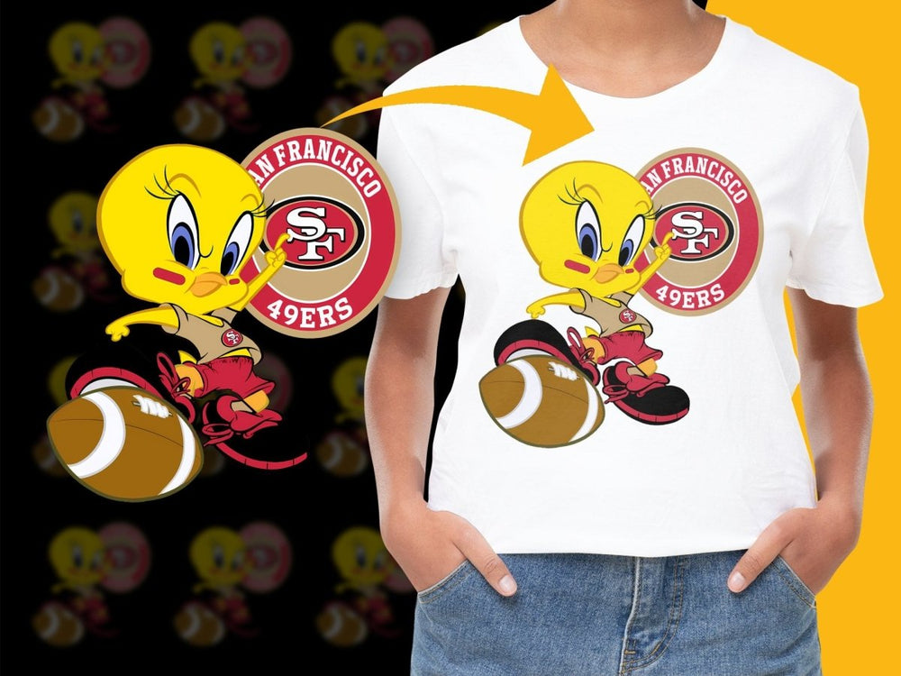San Francisco 49ers Tweety Bird Cartoon PNG File - Teepew