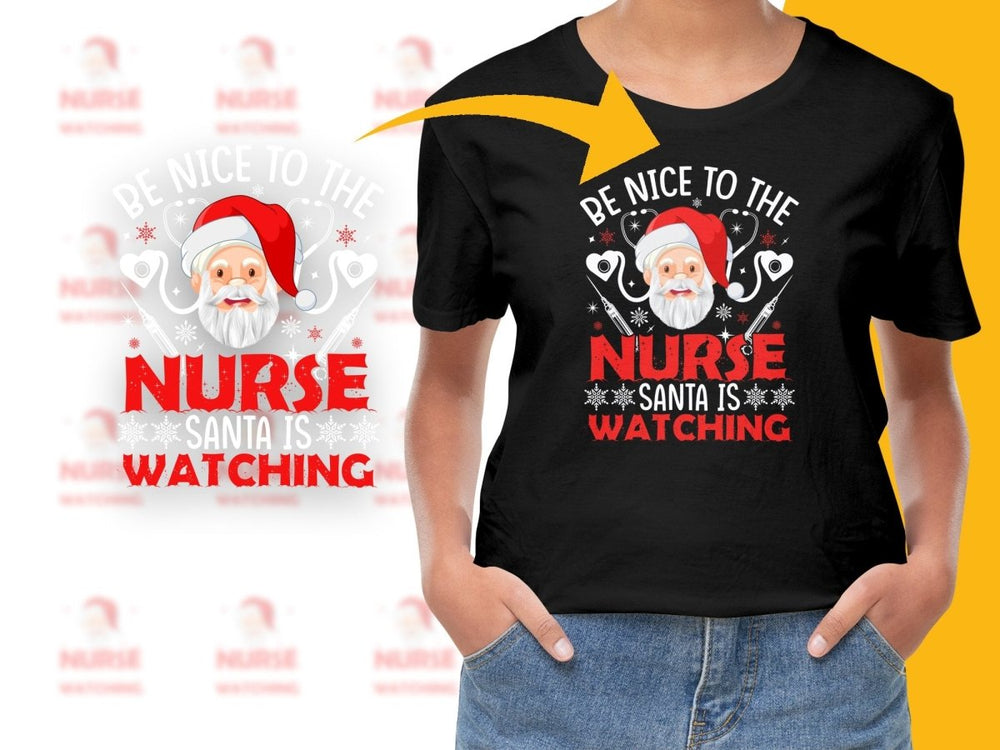 Santa Claus Nurse Watching Christmas PNG File - Teepew